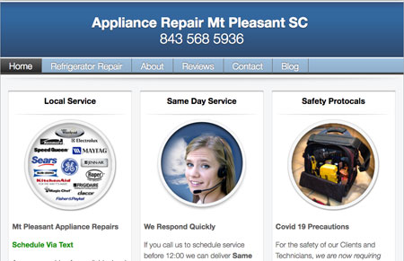 Appliance Repair Mount Pleasant Screen Shot